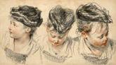 Жан-Антоан Вато, „Три глави на момиче с шапка“